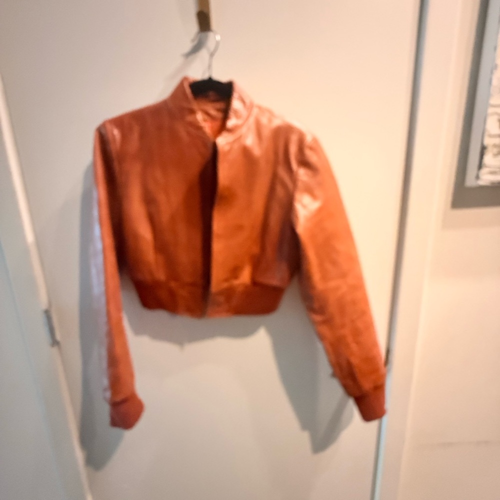 Women's Orange Bomber Jacket